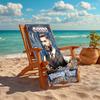 1PC Custom Name Barber Shop Vintage Style Beach Towel Highly Absorbent And Sand-Resistant Towel for Swimming, Pool, Yoga, And Travel Lightweight