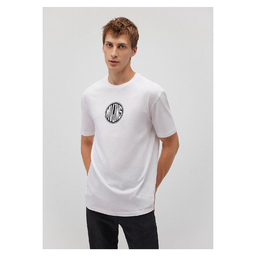 Mvjns Printed White T-shirt Loose Fit 0612155-620