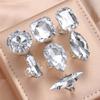 Jewelry rhinestone exaggerated oversized water drop ring set ring