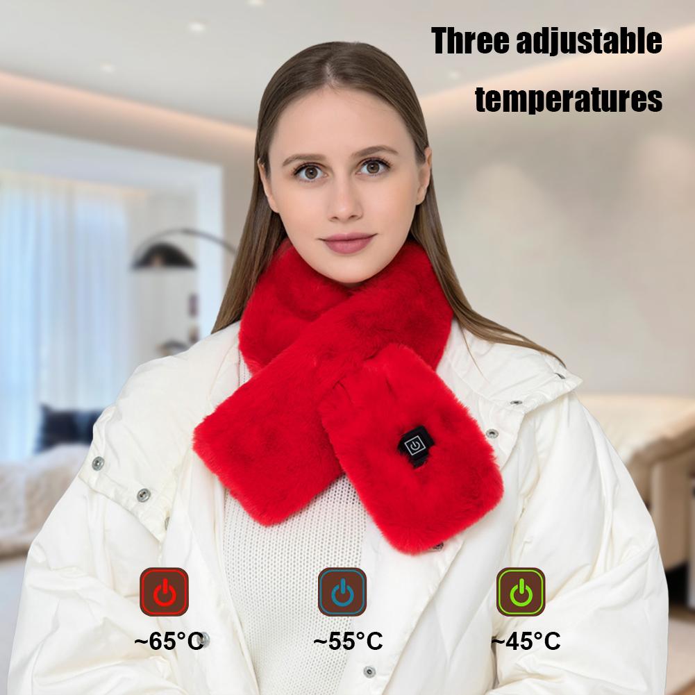 Electric Heating Scarf Heating Pads 3 Gear Heating USB Heater  Thermal Shawl Outdoor Warm Neck Brace Warm Bib For Women Men