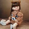 BZDOLL Lifelike Realistic Reborn Baby Girl Doll 55 CM 22 Inch Soft Full Silicone Princess Toddler Art Bebe Birthday Gifts for Child