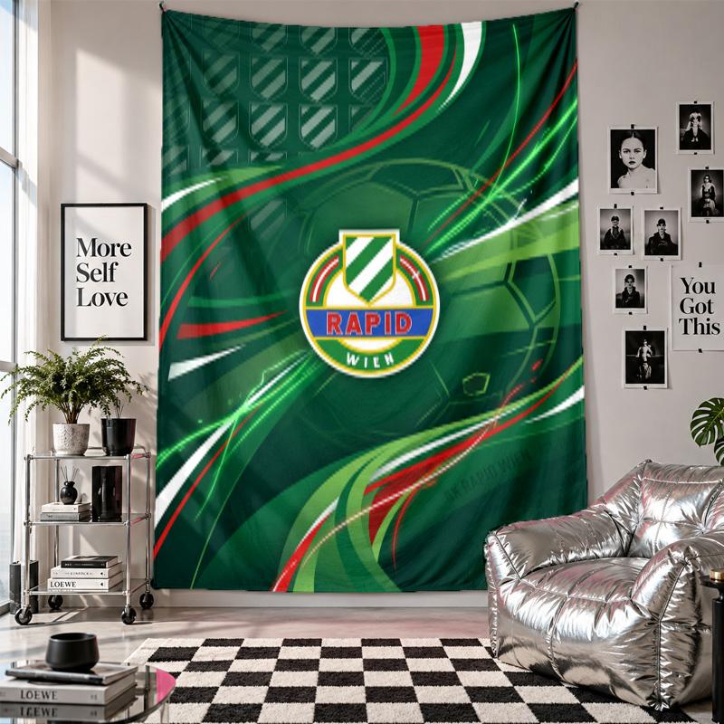 Rapid Wien FC Wall Tapestry Home Decor Wall Hanging Cloth for Bedroom Living Room Background