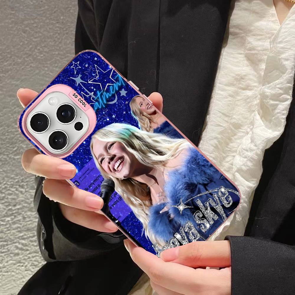 Handyhülle mit dem Motiv „Skye“ von Sängerin F-Freya, Farbe Silber, für iPhone 17, 16, 15, 14, 13, 12, 11 Pro Max Plus