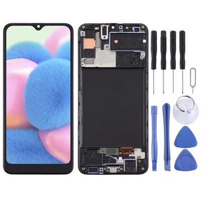 Tela LCD TFT para Samsung Galaxy A30s, digitalizador, conjunto completo com moldura