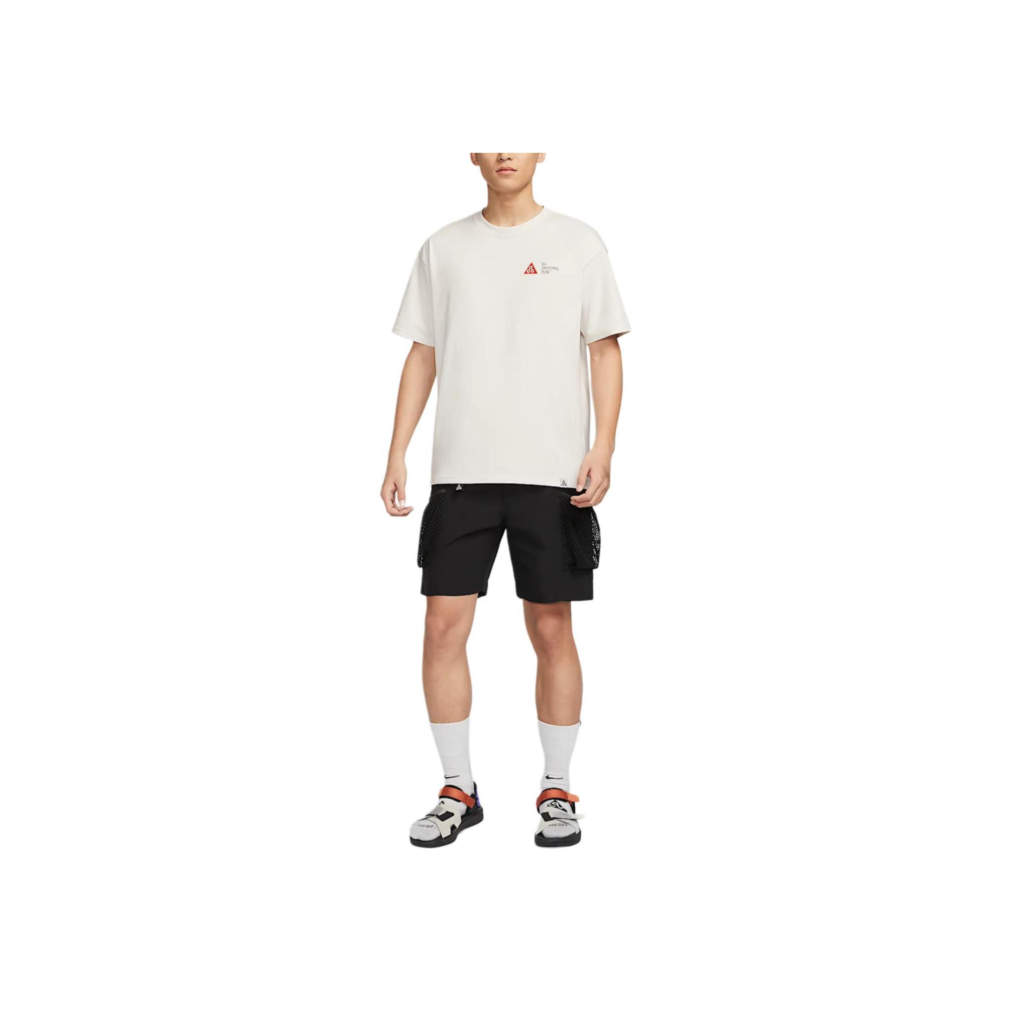 

Nike ACG Dri-Fit SS25 Модная универсальная спортивная повседневная футболка с коротким рукавом Мужские топы Молочно-белый HJ0801-030 S