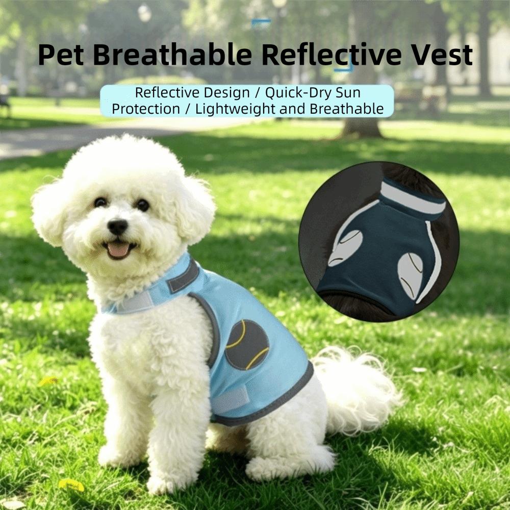 Atmungsaktive Netz-Hunde-Kühlweste Reflektierendes Sommer-Hunde-T-Shirt Hitzschlag-Prävention