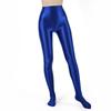 Dames Metalliske Falske Todelte Tights Høy Midje Yoga Fitness Leggings