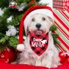 Santa's Little Yelper Printing Dog Christmas Bandanas Pet Christmas Gift Xmas Dog and Cat Bandanas Plaid Triangle Scarf Bibs
