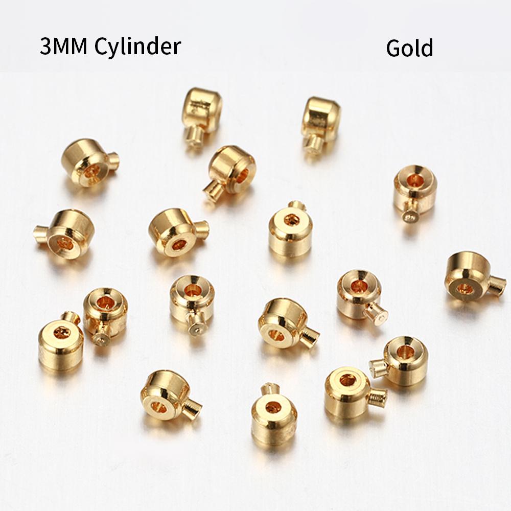 10-20pcs Clasp Metal Crimp End Beads Gold Color Bead Button Clasps for DIY Jewelry Making Findings Components Handmade Wholesale