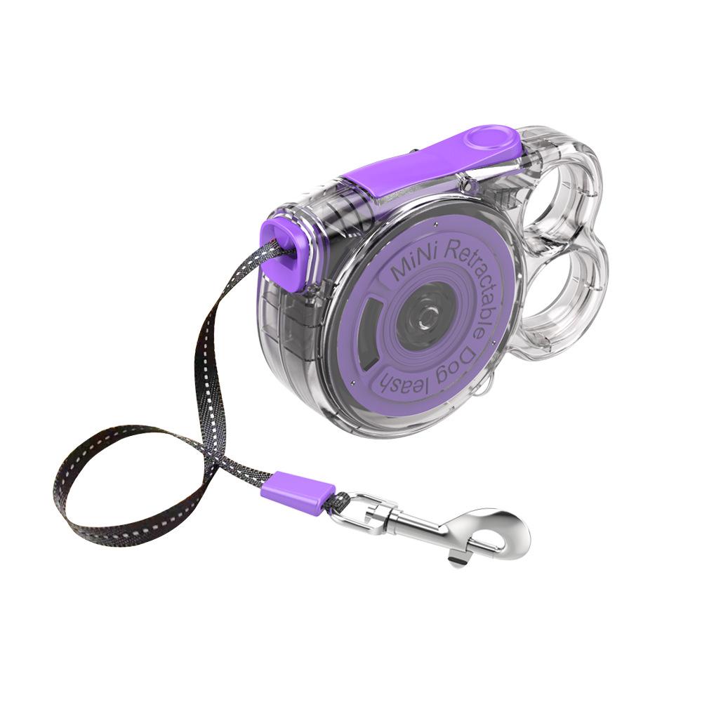 Ultralight Automatic Retractable Dog Leash 3m Portable Nylon with Locking Alloy Clip for Small Dogs Outdoor Jogging Hiking Trave