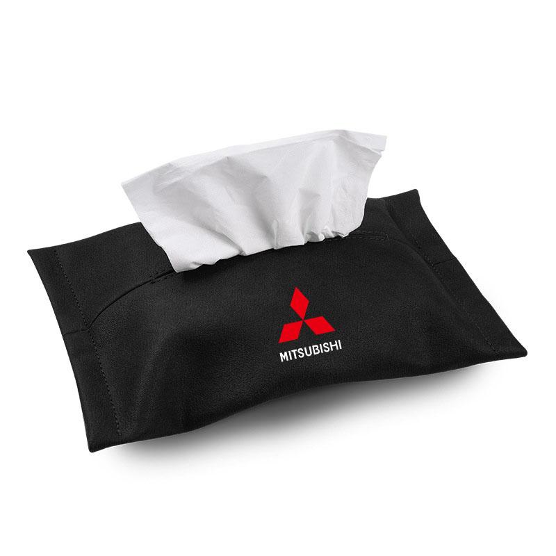 

Car Tissue Box Holder Leather Car Armrest Napkin Case Storage Bag for Mitsubishi Pajero Outlander Montero Lancer Triton Galant чёрный