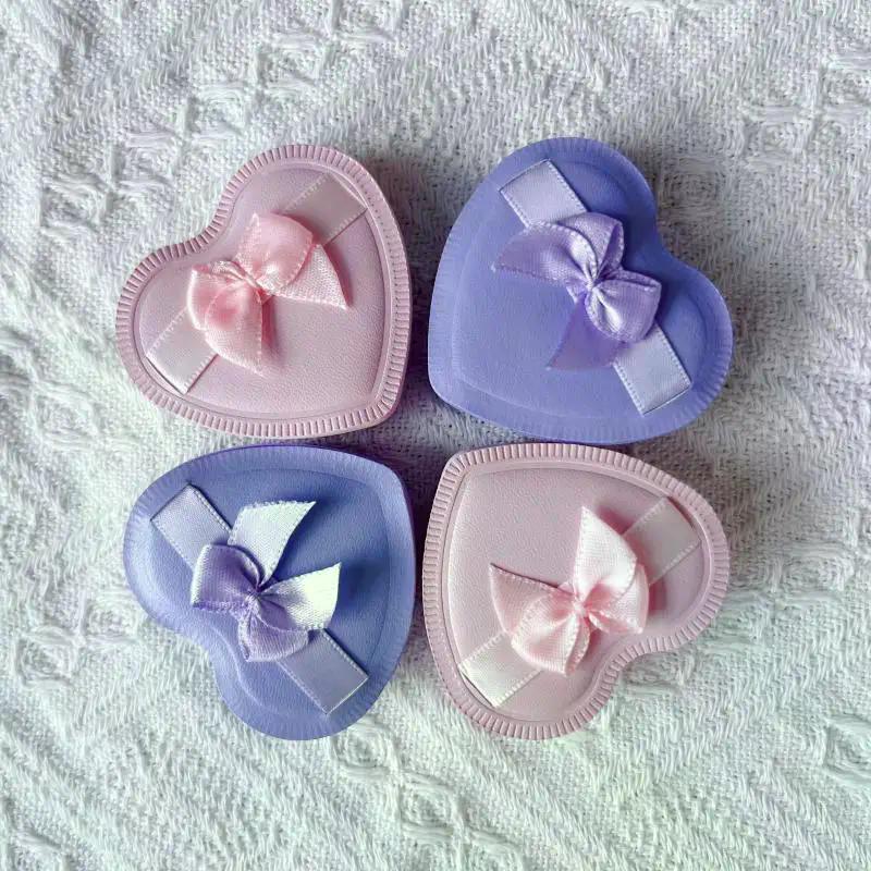 1/2/5pcs Heart-Shaped Makeup Sponge Puff, Reusable Dry Wet Dual Use Candy Cosmetic Sponge for Foundation Powder