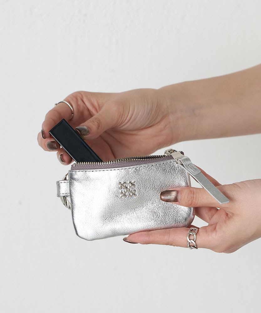 Russet Soft Leather Multi-Case with Carabiner, RUZ1051189A0008, Free, Silver