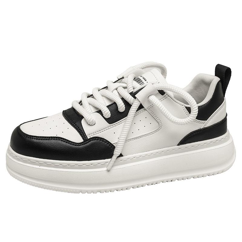 Black and white panda bread shoes platform men's shoes 2025 new breathable little white shoes versatile sports and leisure board shoes trendy shoes