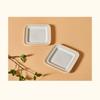 CORELLE Rosemont Ceramic Square Plate 2p Tableware Ivory-Orange