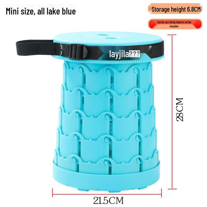 Rainbow Telescopic Adjustable Folding Stool for Leisure, Fishing, and Household Use