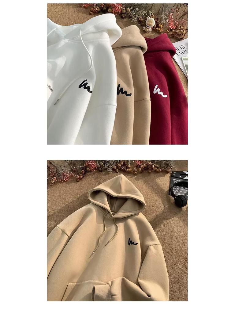 Men's Heavyweight Loose Fit Hoodie - Autumn/Winter 2024 American Style Sweatshirt Jacket, 250g
