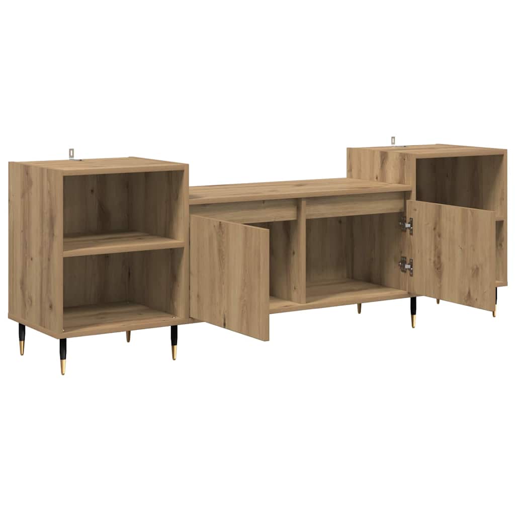 TV Stand 160 X 35 X 55 Cm Artisan Oak Engineered Wood