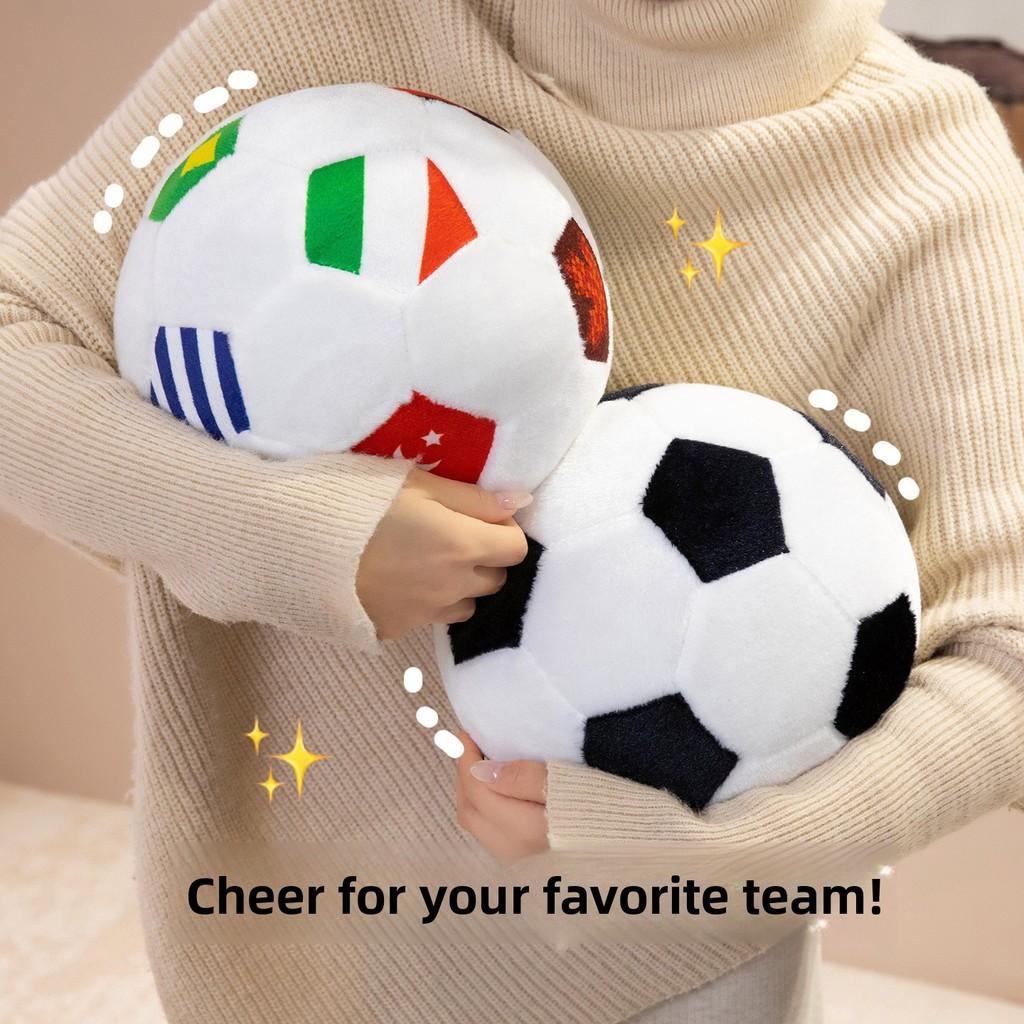 Global Football Cup Plush Doll With Pp Cotton Filling For Game Day Prizes And Collectors