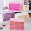 Drawer Storage Box with Adjustable Compartments, Makeup Organizer Small Dividers, Plastic Desktop Cosmetic Container