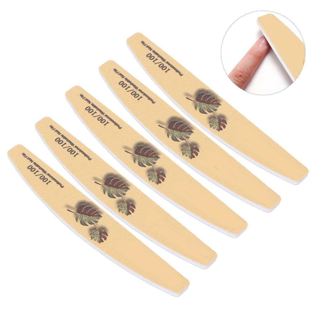 10pcs Nail File Professional Washable Reusable Double Sided Nail Buffer File Manicure Tool (Yellow)