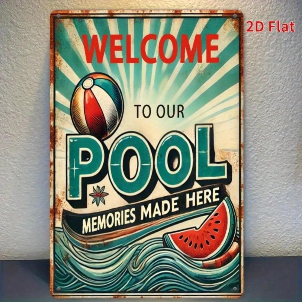 Modern Metal Wall Art Poster, Tin Sign Plaque