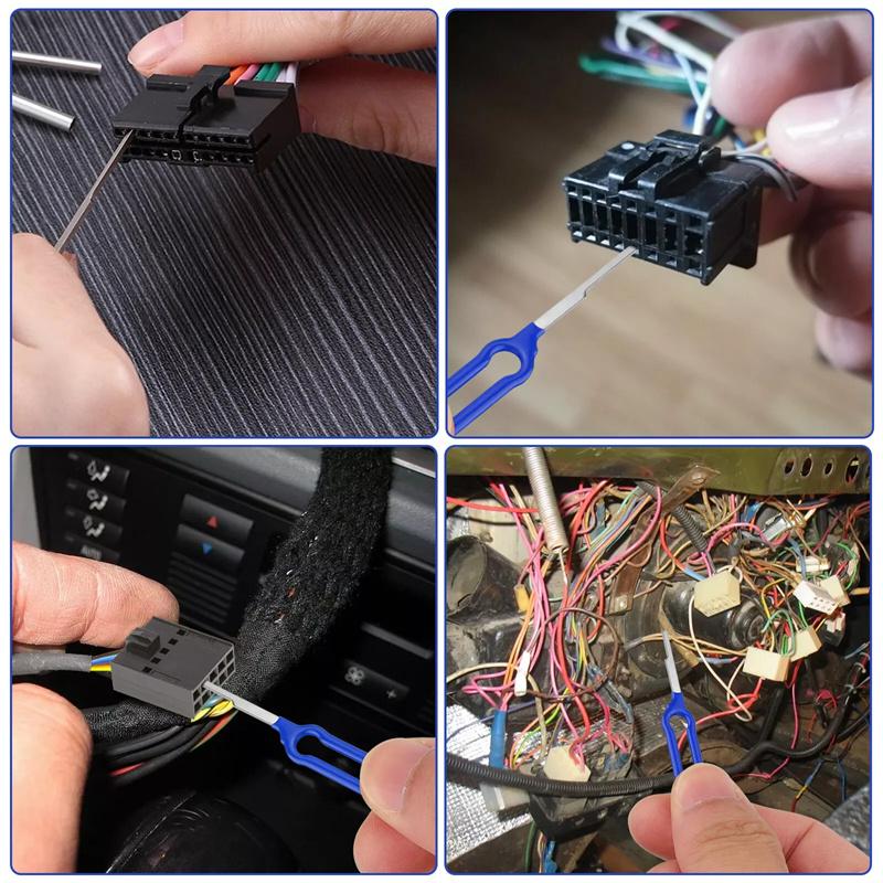 41 szt. Kompleksowy Zestaw Narzędzi do Wyjmowania Terminali Elektrycznych Samochodowych, Wyciągacz do Pinów Złącza, Narzędzie do Zwalniania i Wyciągania do Napraw Samochodowych