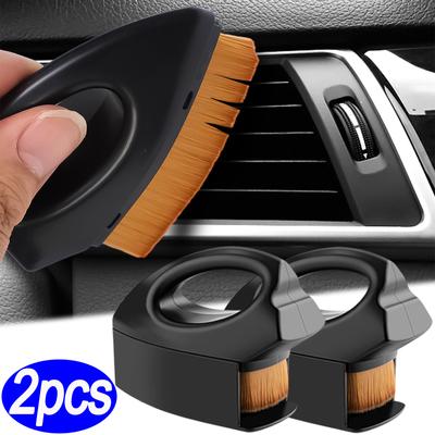 Malý čisticí kartáček na auto Plochý kartáč na styling žehličkou s krytem Detailing interiéru auta Kartáčky na prach na palubní desku a mřížky ventilace