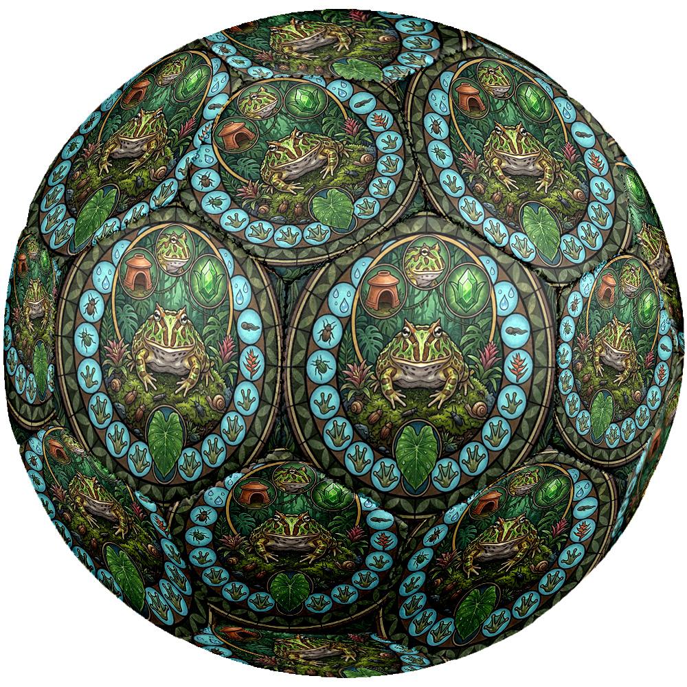 Frogs Garden Round Football Size 5 Adult Ball Suitable for Training Matches and Outdoor Team.