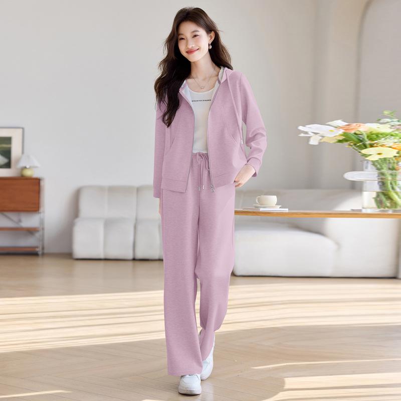 

Жіночий весняний 2025 простий худі та довгі штани спортивний костюм XXL фіолетовий