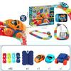 Anti-Gravity Electric Track Car Toy 92Pcs DIY Flexible Railway Train Set Roller Coaster Building Block Toy for Boys/Girls
