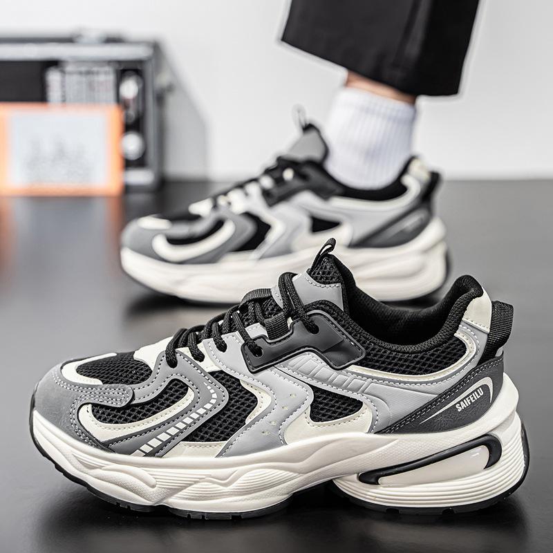 Men's Shoes Spring and Summer Mesh Breathable Soft Sole Non-slip Shock Absorption Student Running Casual Sports Shoes