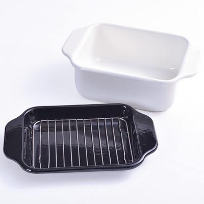 Cozy Cook Enamel Square Compact Wide Deep Tempura Pot with Bat