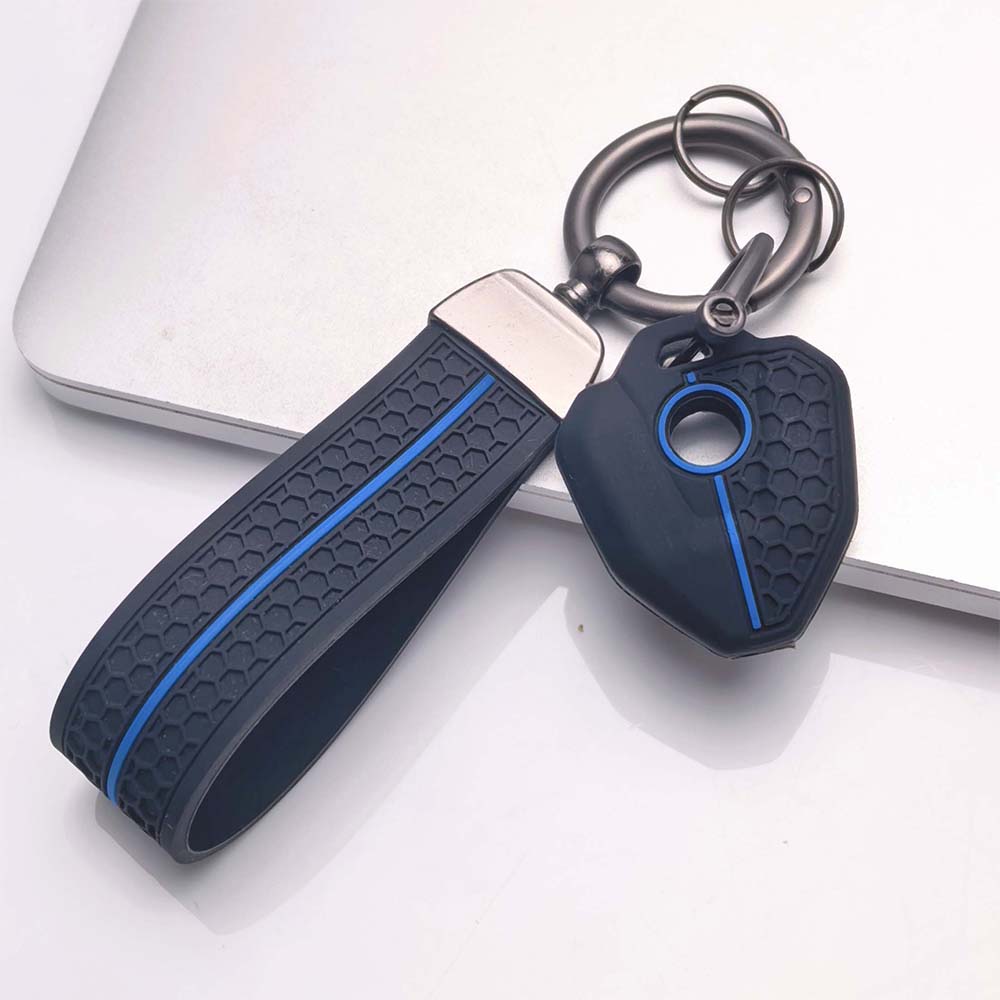 Key Fob Cover for CFMOTO 250NK 250SR 300NK 300SR 400NK 650NK with Keychain Scratch Resistant Shockproof Durable Key Holder Anti-Scratch Guard