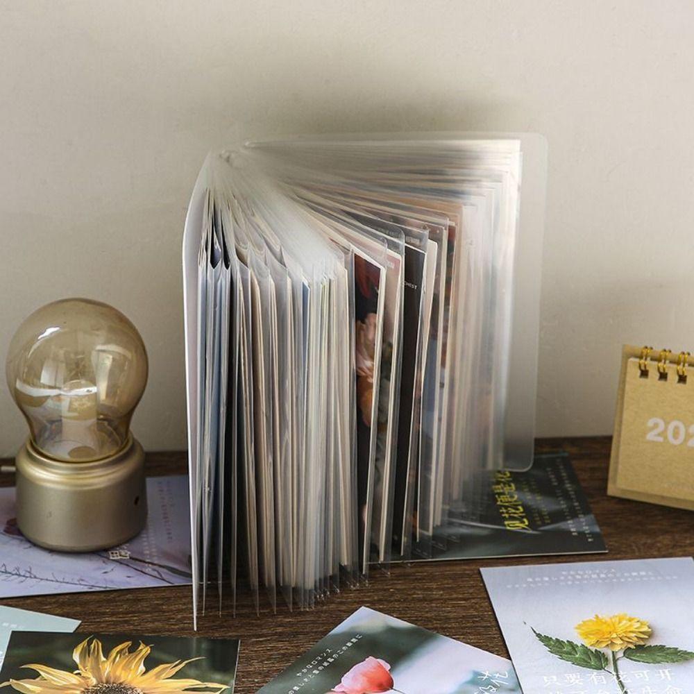 Ticket Card A6 Postcard Storage Book Plastic Portable Collection Photo Album Large-capacity 40 Sheets Cards Holder Teenagers