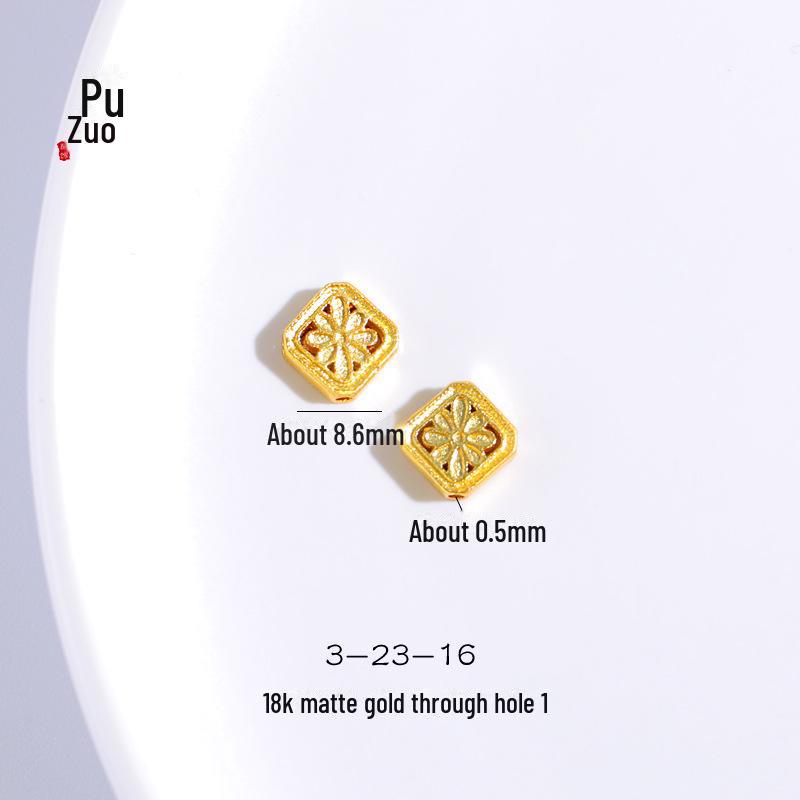 18k Matte Gold Pearl Butterfly Flower Pendant Love Bracelet Necklace DIY Jewelry Accessories for Women