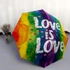 1pc Heart Love is Love Automatic Opening/Closing Umbrella with Foldable Design, Iron Frame Outdoor Umbrella for Fans, Travelers, Daily Use, Gift