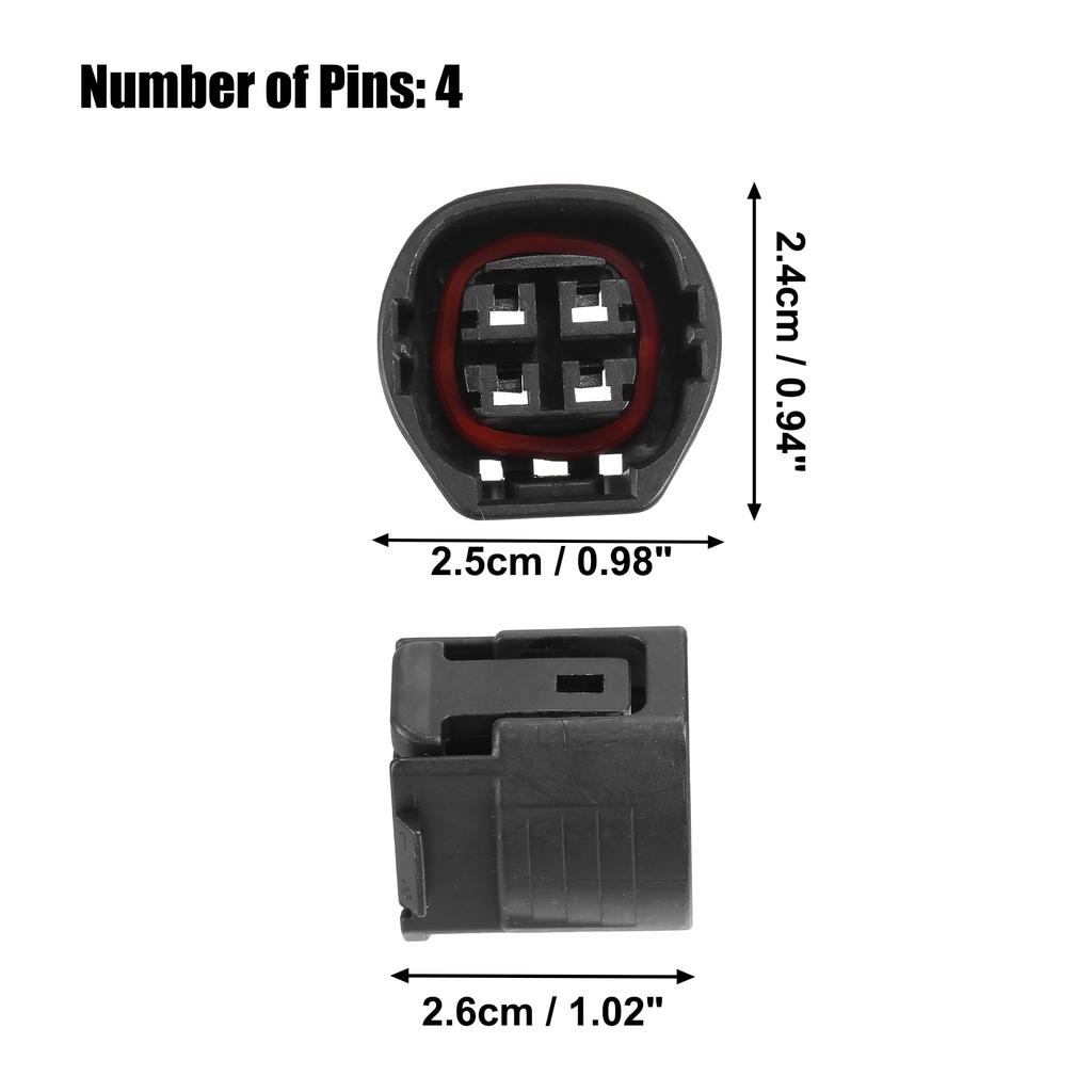 X AUTOHAUX Alternator Connector Adapter Plug Clip Kit Replacement 4 Pin for Toyota Number 9098011964 1 Set