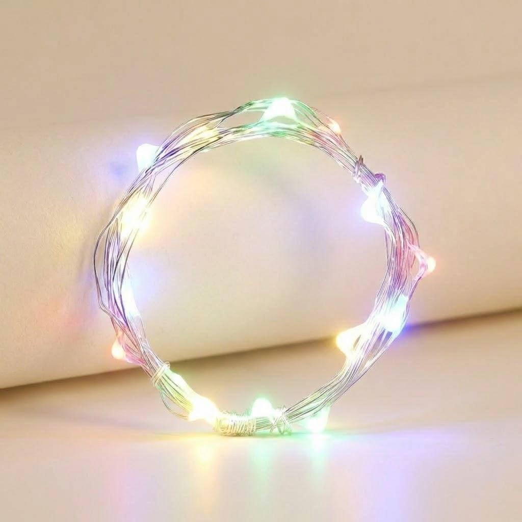 

Colorful LED Fairy Lights Battery Powered Mini Copper Wire String Lights for Indoor Outdoor Party Home Decor разноцветный