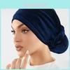 Polyester Solid Color Womens Head Cover With No Brim For Daily Modest Fashion