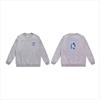 Unisex lässiger übergroßer Rundhals-Pullover mit Schriftzug-Print leichter Baumwoll-Hoodie