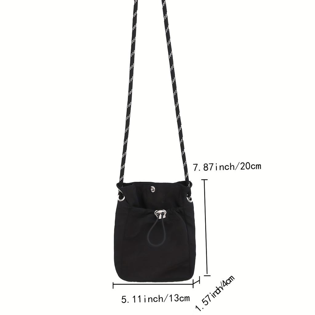 Men Casual Nylon Crossbody Sling Bag, Mini Shoulder Pouch with Coin Purse, Hand Washable, Durable Small Messenger Bag
