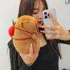 Fluffy Plush Capybara Plush Toy Soft Capybara Stuffed Doll Cartoon Capybara Cotton Doll  Room Decor