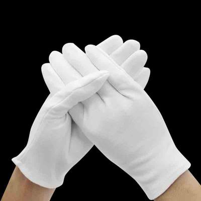12Pairs White Cotton Work Gloves for Dry Hands Ceremonial Handling Film Jewelry Silver Inspection Gloves Household Cleaning Tool