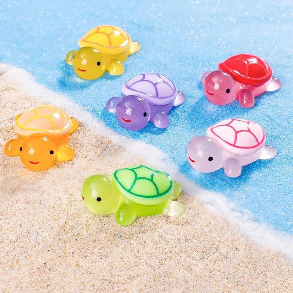 10/20/30pcs Sea Turtle Figurines, Glow In The Dark Turtle Figure for Craft Garden Decor Home and Party Decorations