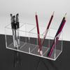 NIUBEE Grande Capacité Stylo 4 Rangement Transparent pour Stylos et Cosmétiques Rangement de Bureau pour Maquillage et Support Transparent, Compartiments, Acrylique, Support, Boîte, Papeterie,