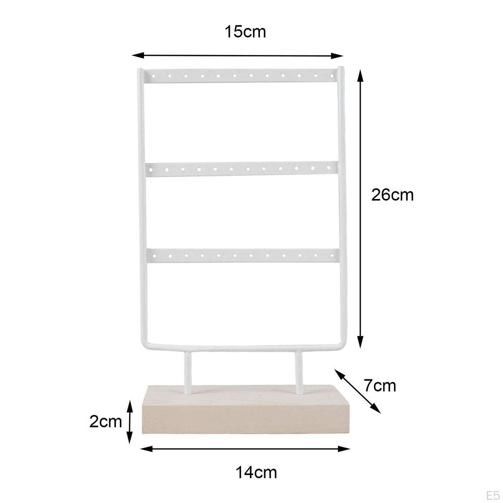 Earring Holder Organizer 3 Tier Durable for Bathroom