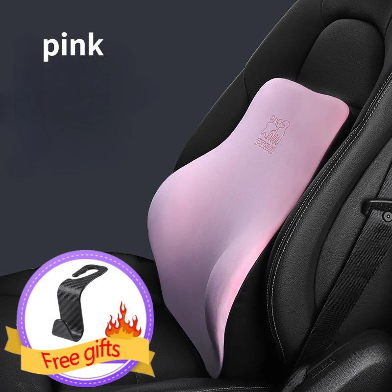 Car Neck Pillow Protective Lumbar Back Support Breathable Memory Foam Car Headrest Cushion Relieve Stress Car Interior Accessori