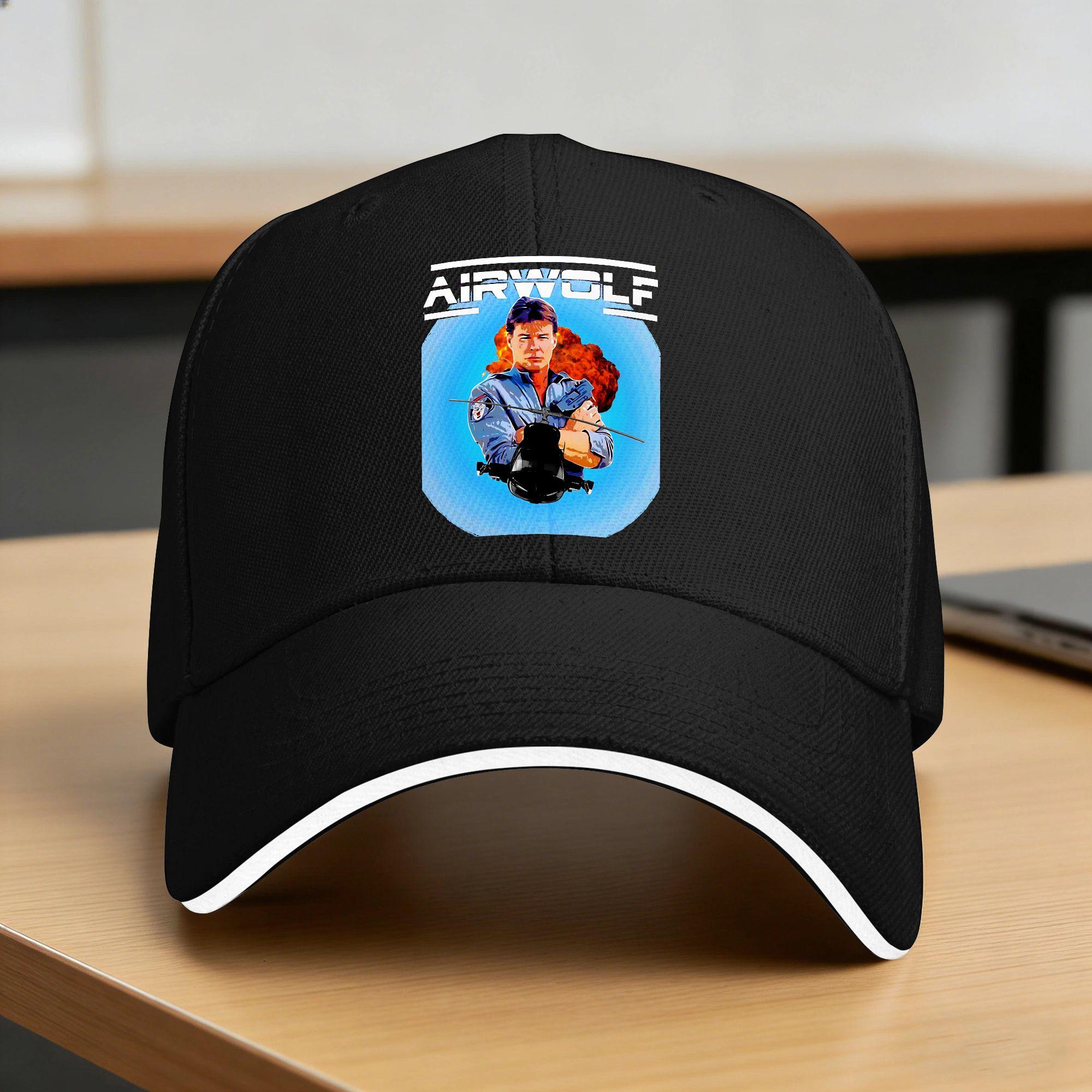 Casual Baseball Cap Airwolf Tv Series Outdoor Gym Trucker Hat For UnisexTeens Sun Visor Streetwear Baseball Caps One Size