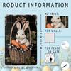 Retro Funny Rabbit Easter Tin Sign Vintage Farmhouse Wall Decor For Living Room Bedroom Porch Home Decoration